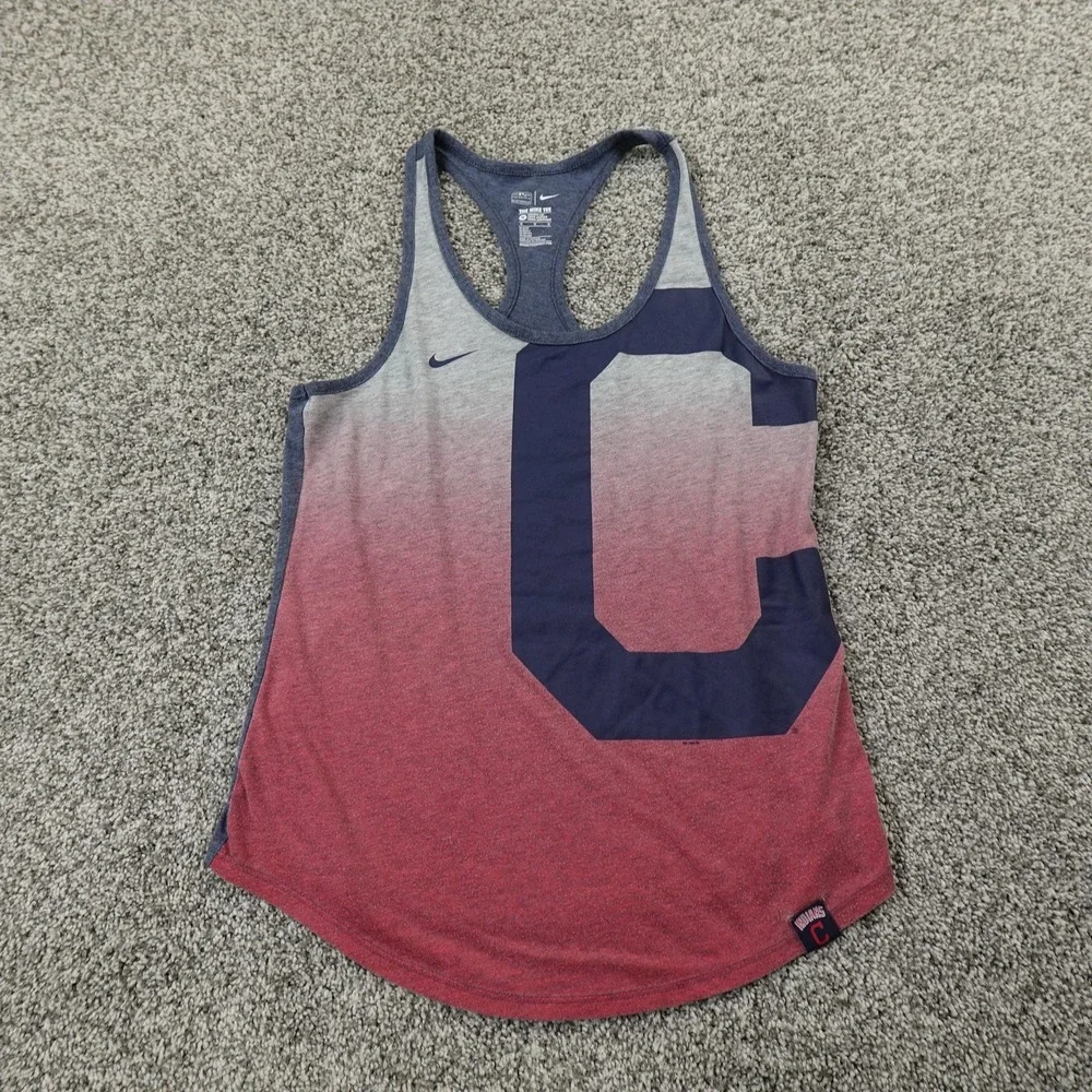 Cleveland Indians Shirt Womens M Red MLB Baseball Nike Racerback Tank Top Gym‎